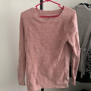 LOFT button sweater small
